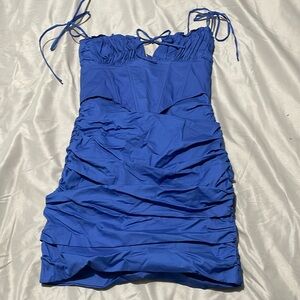 Oh Polly blue corset mini dress